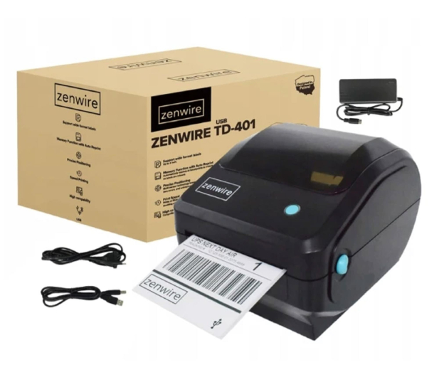 Zenwire Mini Drukarka Etykiet Samoprzylepny 100x150 TD-401 - 1604642 - zdjęcie